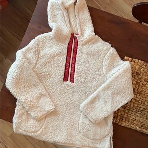 Rxb Sherpa hoodie w/ flower ribbon 😍